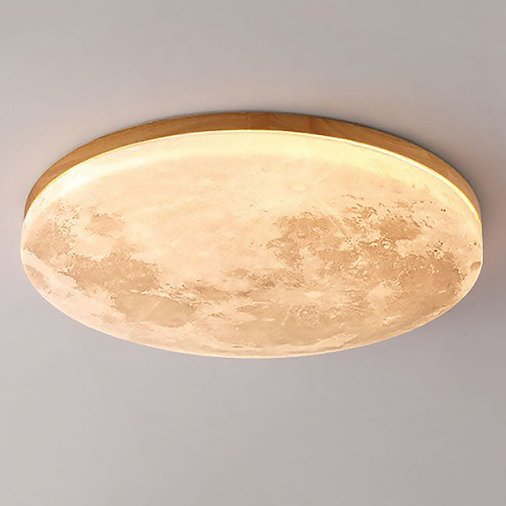 Kees | Houten plafondlamp met maandesign - foto 9