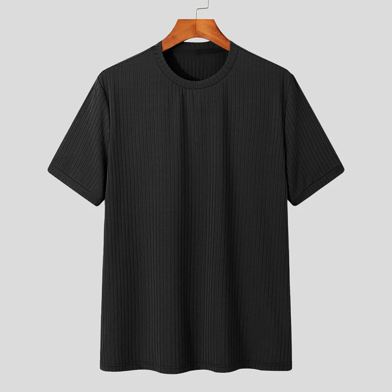 Lars | Geribd t-shirt voor heren met ronde hals - view 7