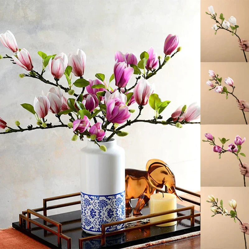Loek | Kunsttak met magnolia bloemen - foto 7