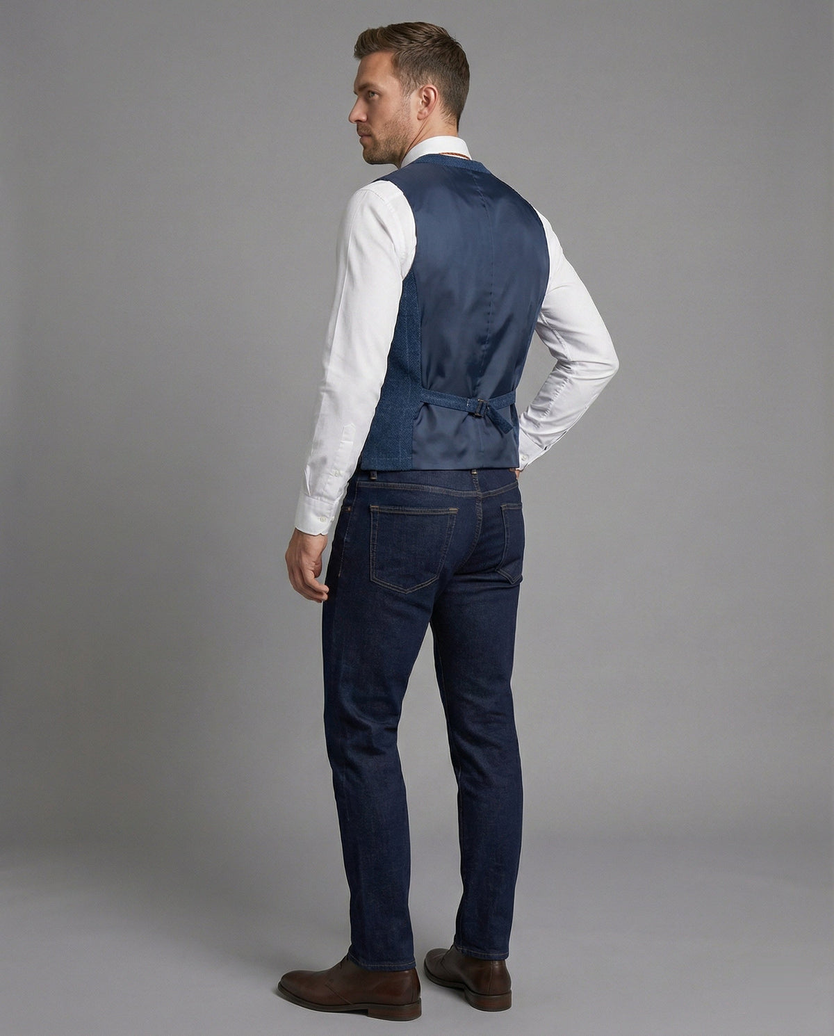 Luca | Geruit vintage gilet voor heren - foto 10
