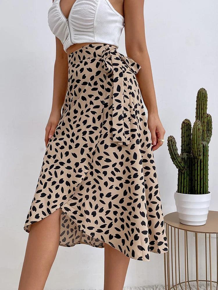 Maria - Stilvoller Boho-Wickelrock - Mit Schlitz und Wickel
