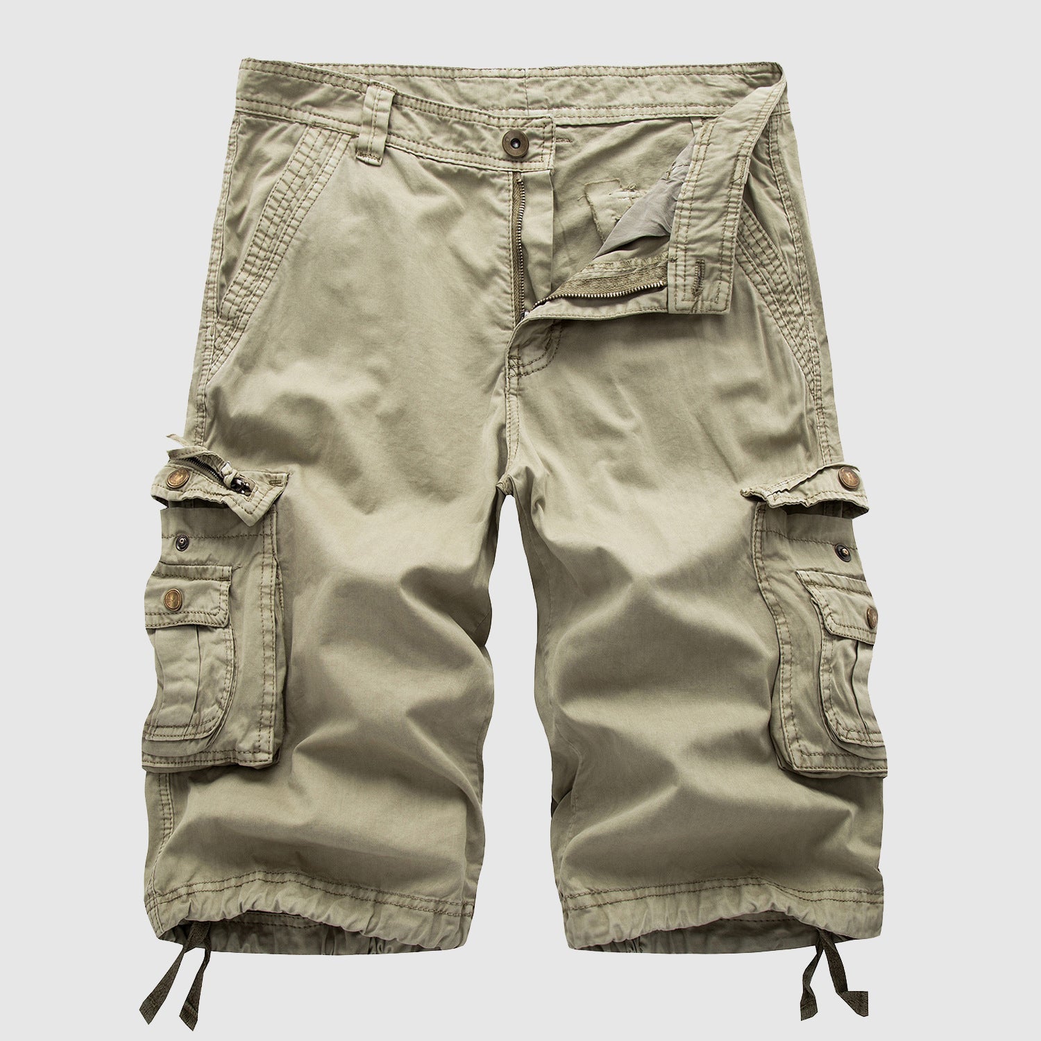 Marijn | Cargo korte broek voor heren met zakken - Beige