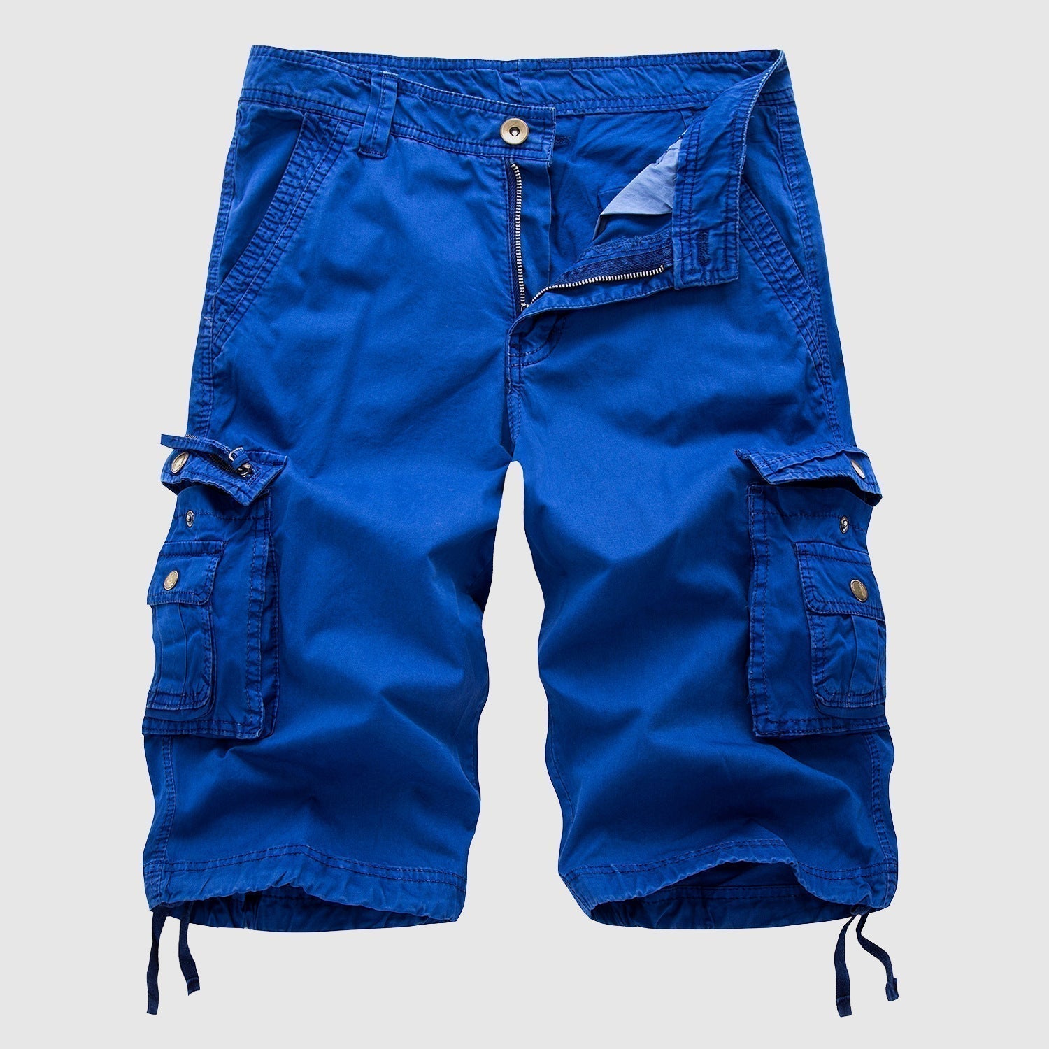 Marijn | Cargo korte broek voor heren met zakken - Blauw