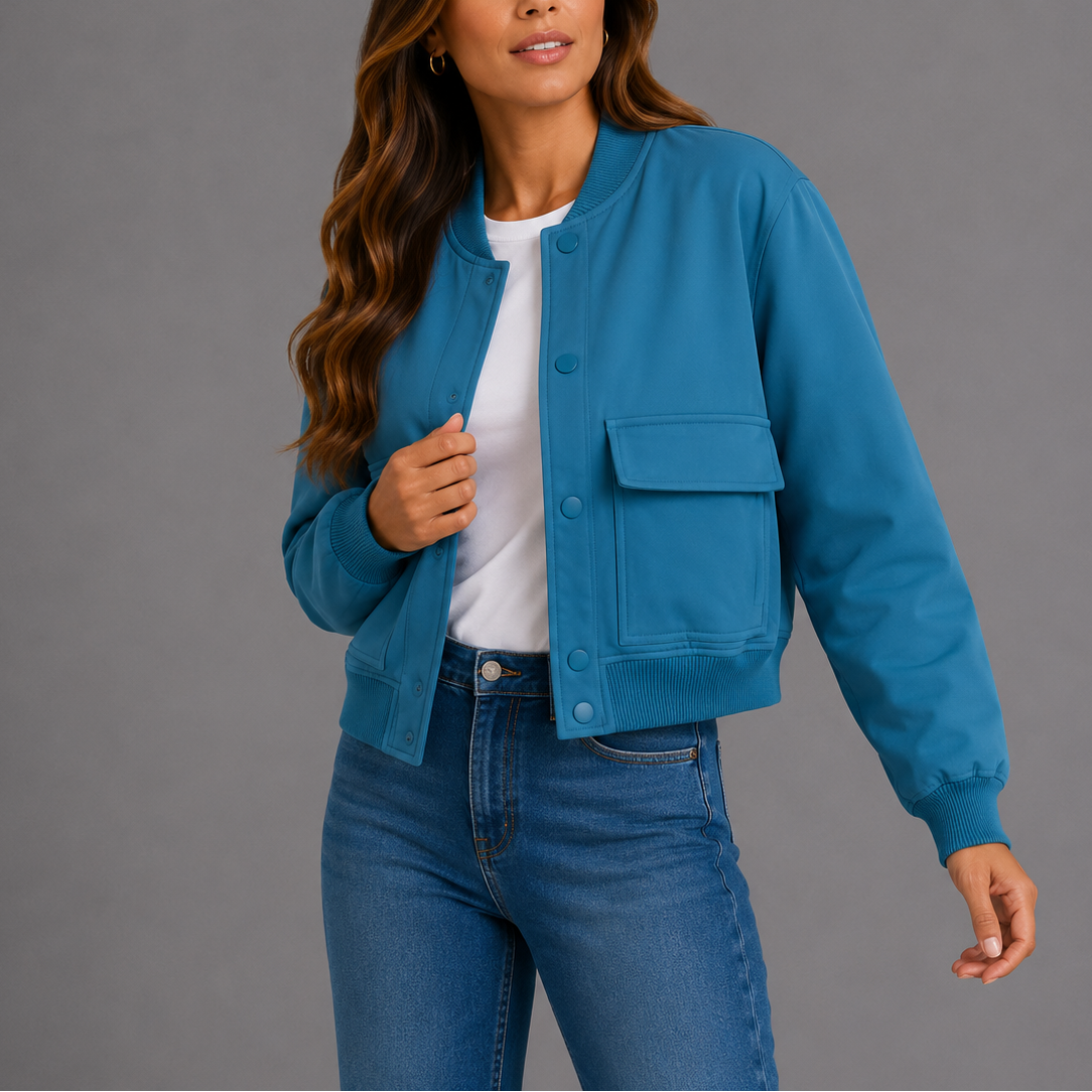 Marit | Casual bomberjack voor dames - Blauw