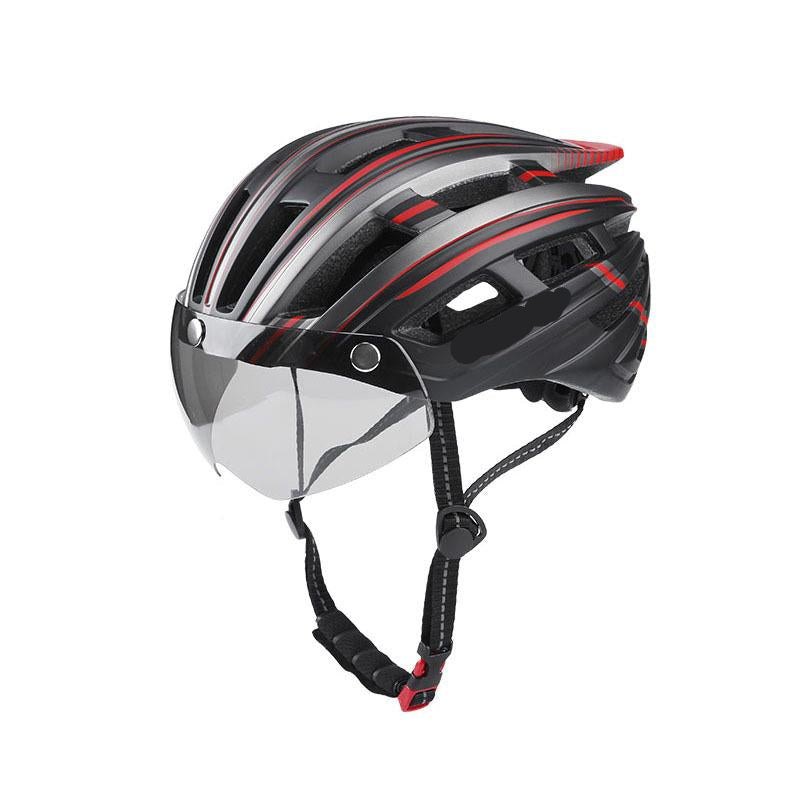 Marnix | Fietshelm met vizier en LED-achterlicht - view 1