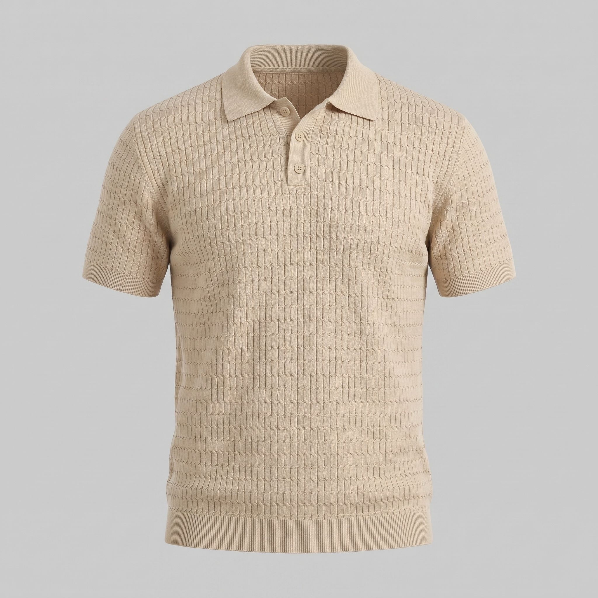 Mees | Gebreide polo voor heren, slim fit - view 7