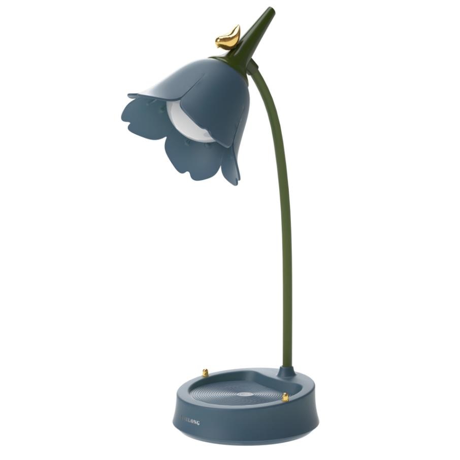 Mees | Oplaadbare bureaulamp in bloemvorm - Blauw