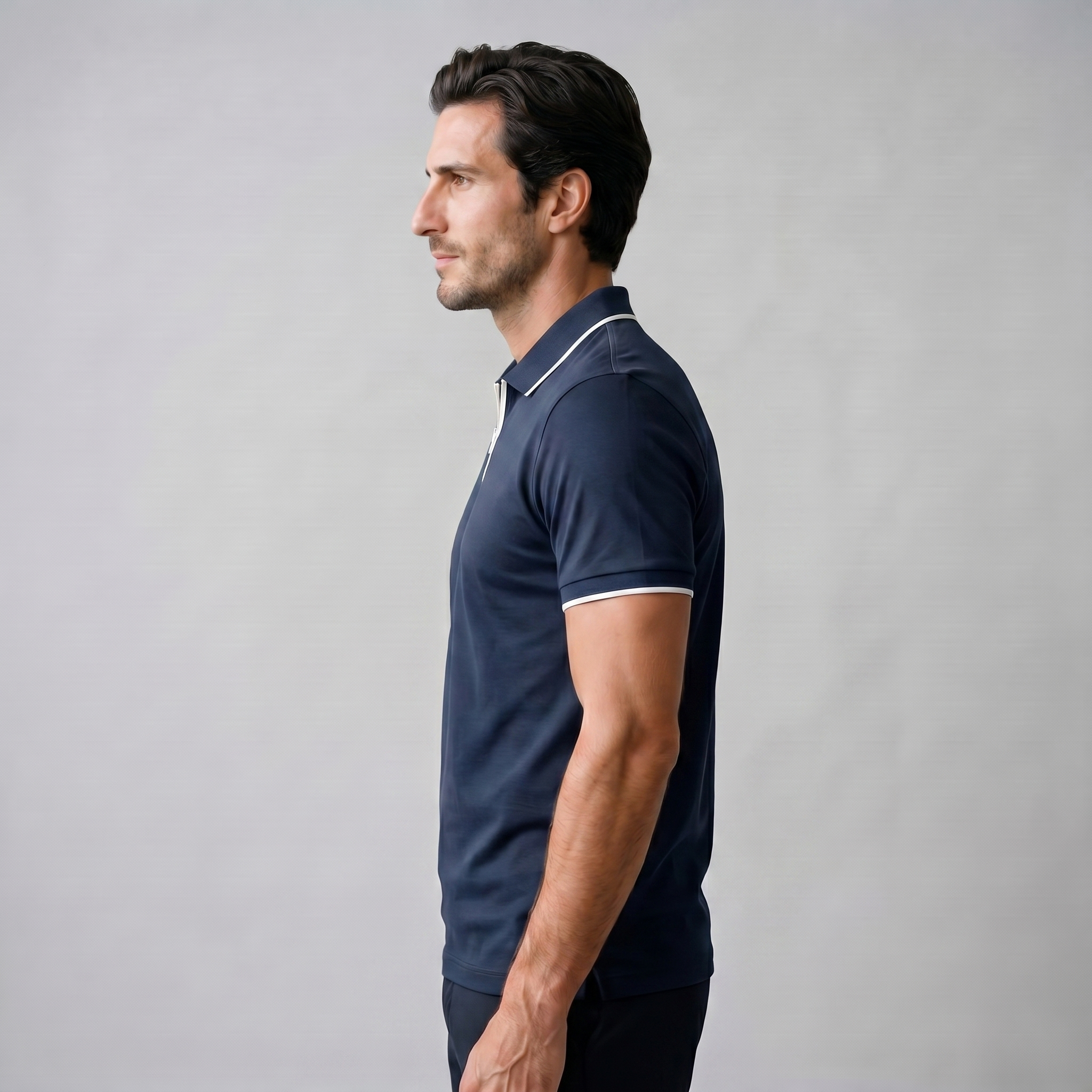 Mees | Poloshirt heren met korte mouw en rits - view 18