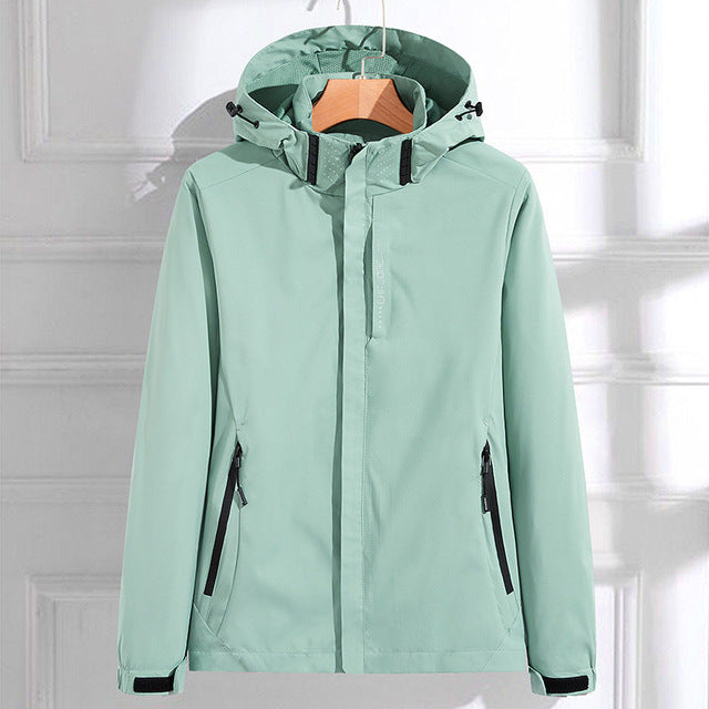 Merel | Regenjas dames met capuchon - Mintgroen