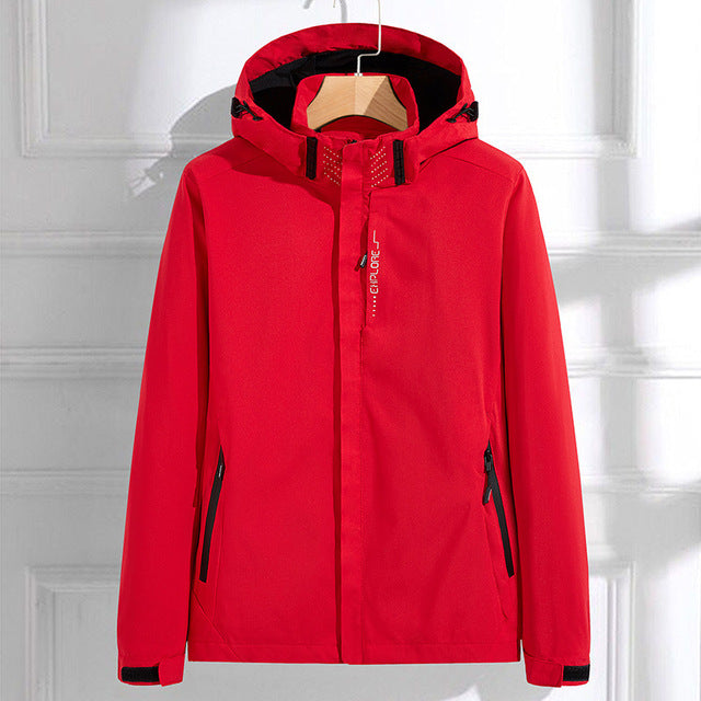 Merel | Regenjas dames met capuchon - Rood