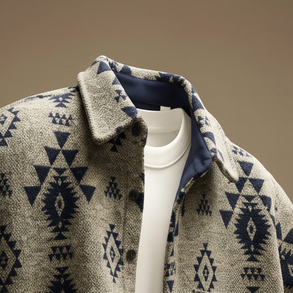 Milo | Wolmix overshirt voor heren - view 3