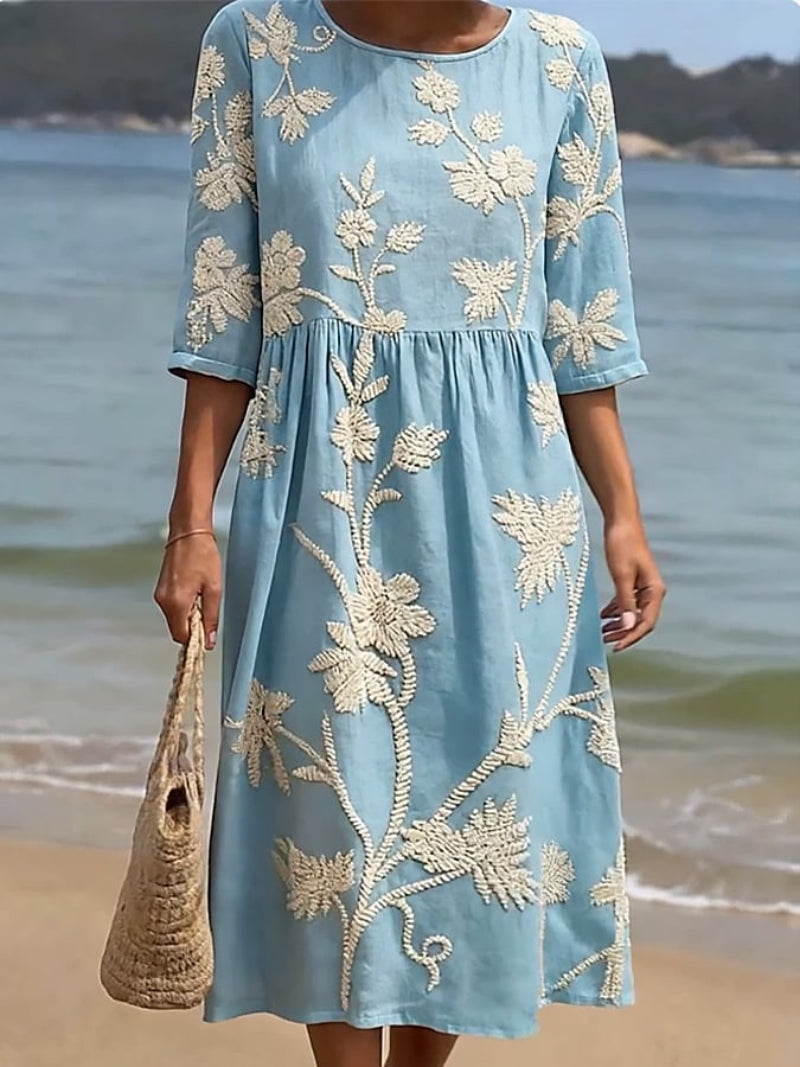 Mirjam | Maxi jurk dames met bloemenprint - view 6