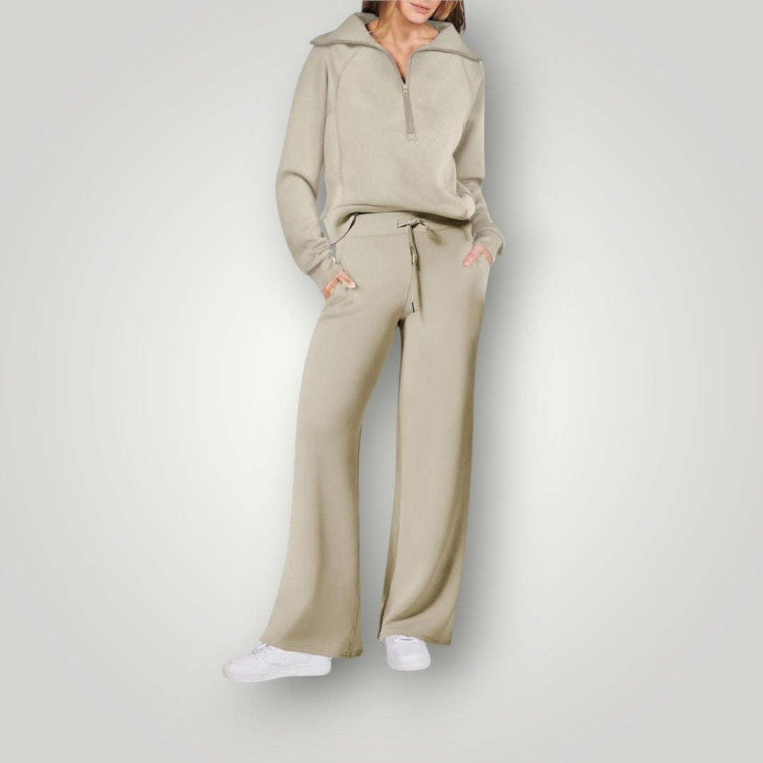 Mirte | Loungewear set met sweater en wijde broek - foto 7
