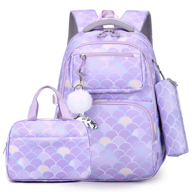 Monique | Schoolrugzak set met afneembare tas - Paars