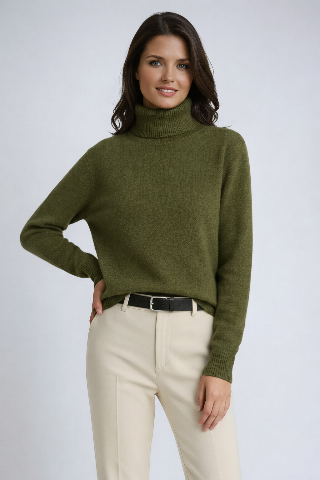 Navando - Pull col roulé femme | Tricoté & col haut
