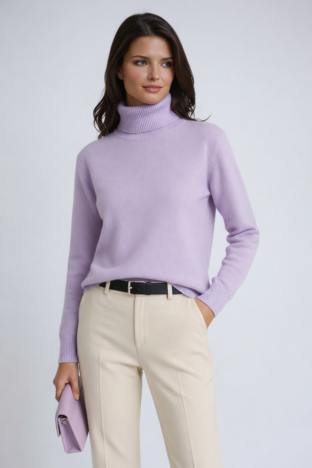 Navando - Pull col roulé femme | Tricoté & col haut