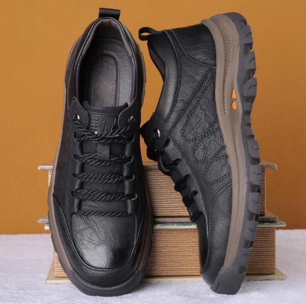 Navando | Luxe Leren Heren Veterschoen met Verfijnde Afwerking