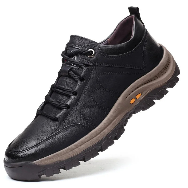 Navando | Luxe Leren Heren Veterschoen met Verfijnde Afwerking