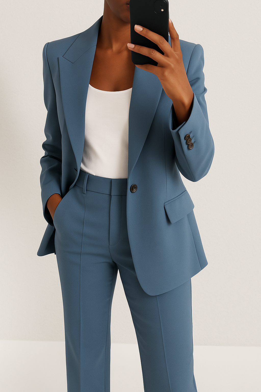 Nele | Tweedelig broekpak voor dames - Blauw
