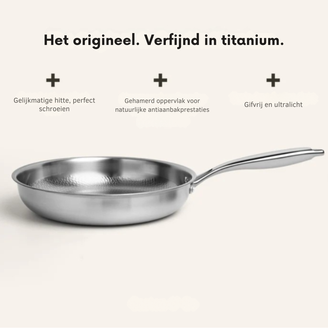 Nick | Titanium koekenpan, gehamerd - view 4