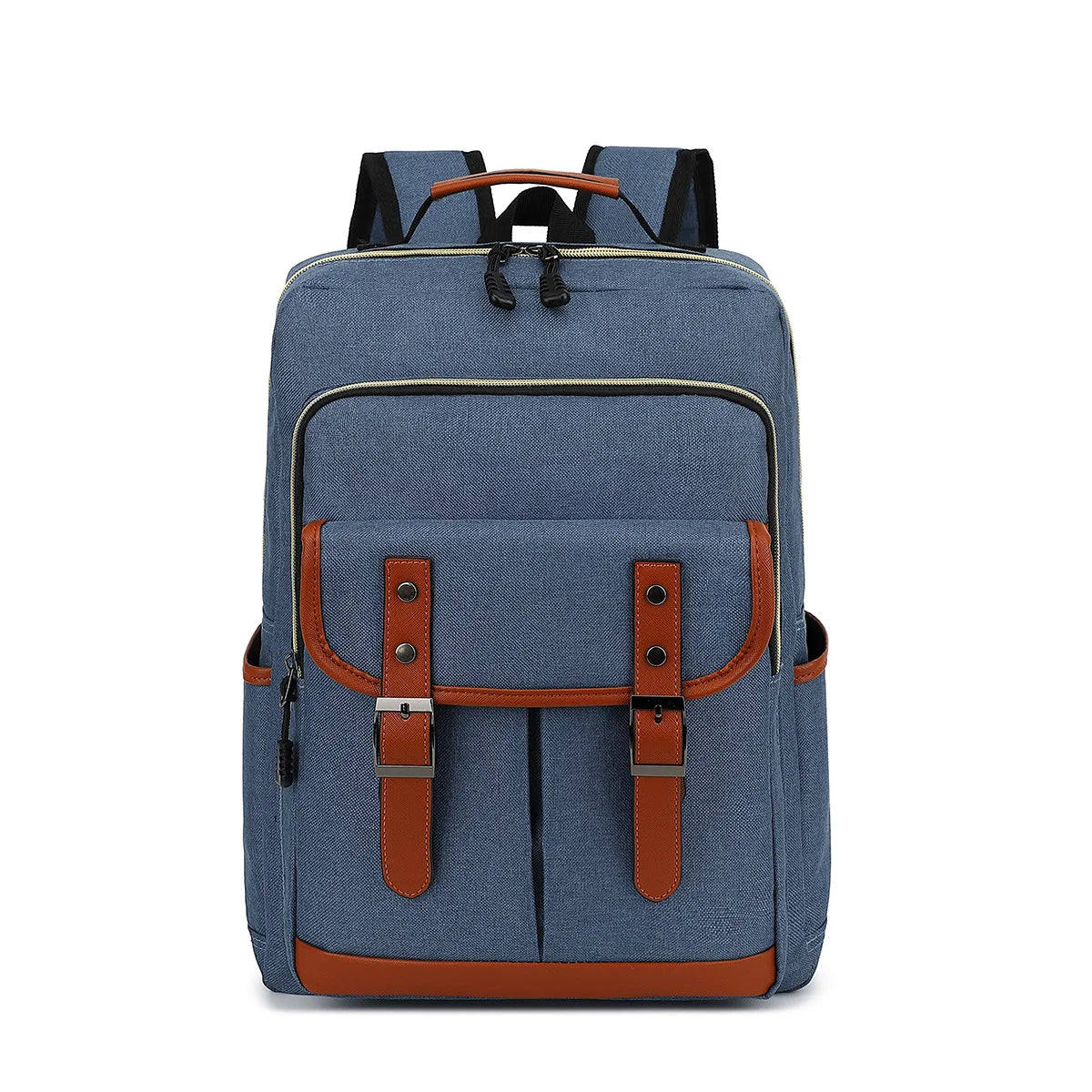 Niels | Canvas laptoprugzak voor reizen en werk - Blauw