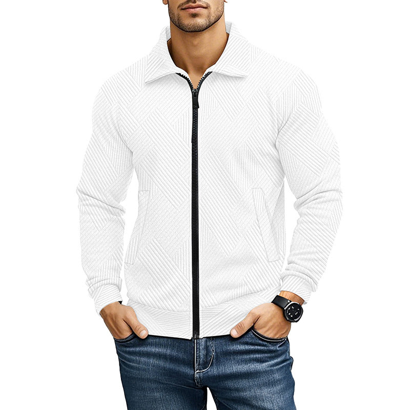 Noud | Heren vest met rits - Wit