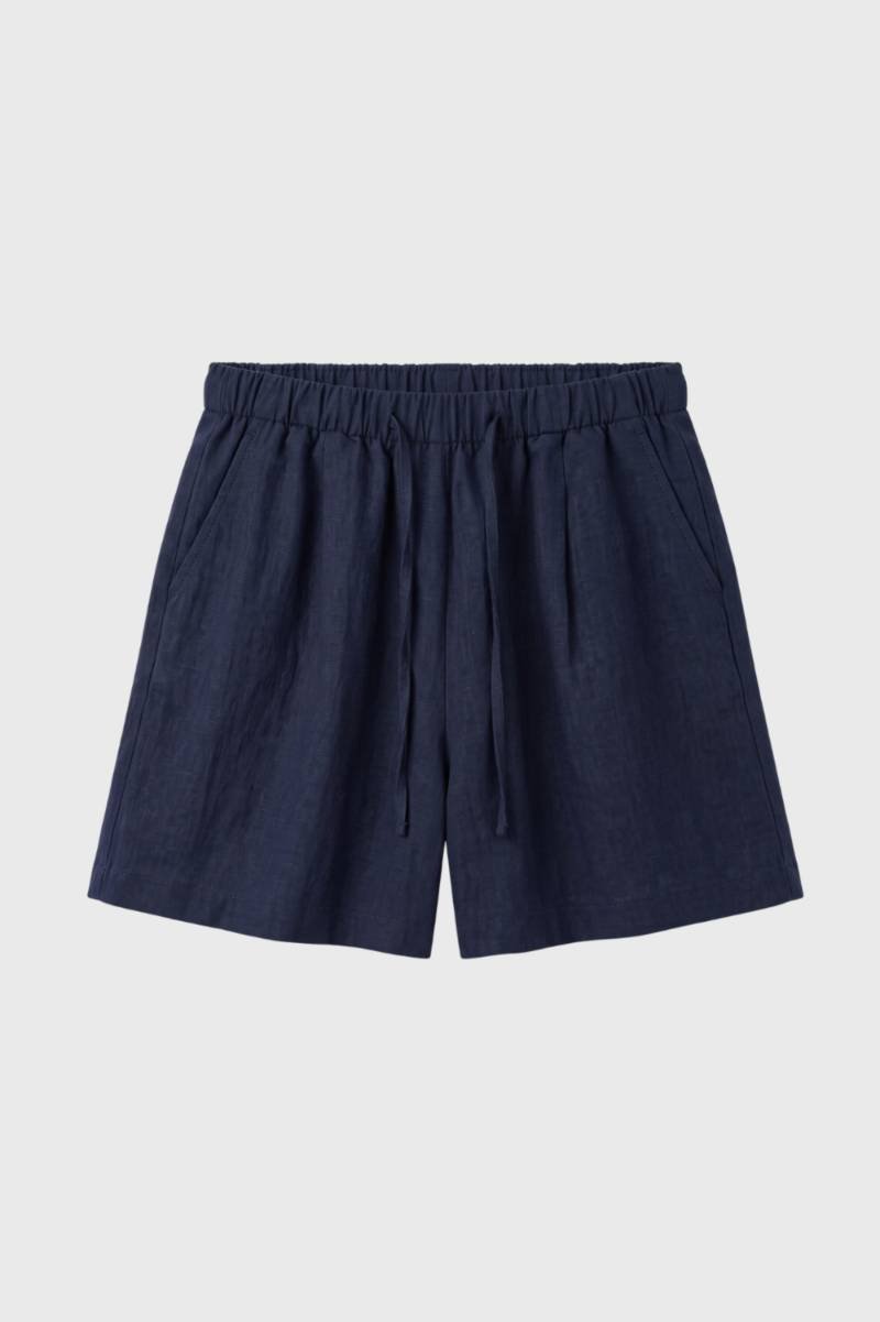 Nynke | Korte broek dames met losse pasvorm - Marineblauw