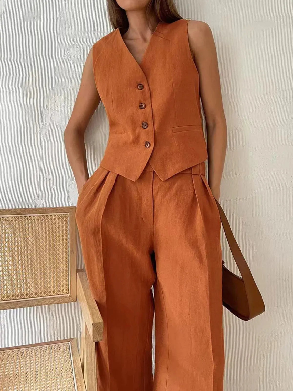 Nynke | Tweedelig broekpak met gilet voor dames - foto 5