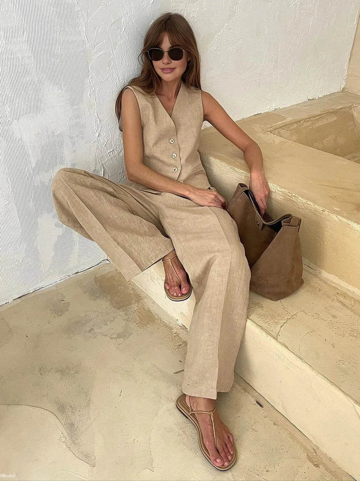 Nynke | Tweedelig broekpak met gilet voor dames - foto 8