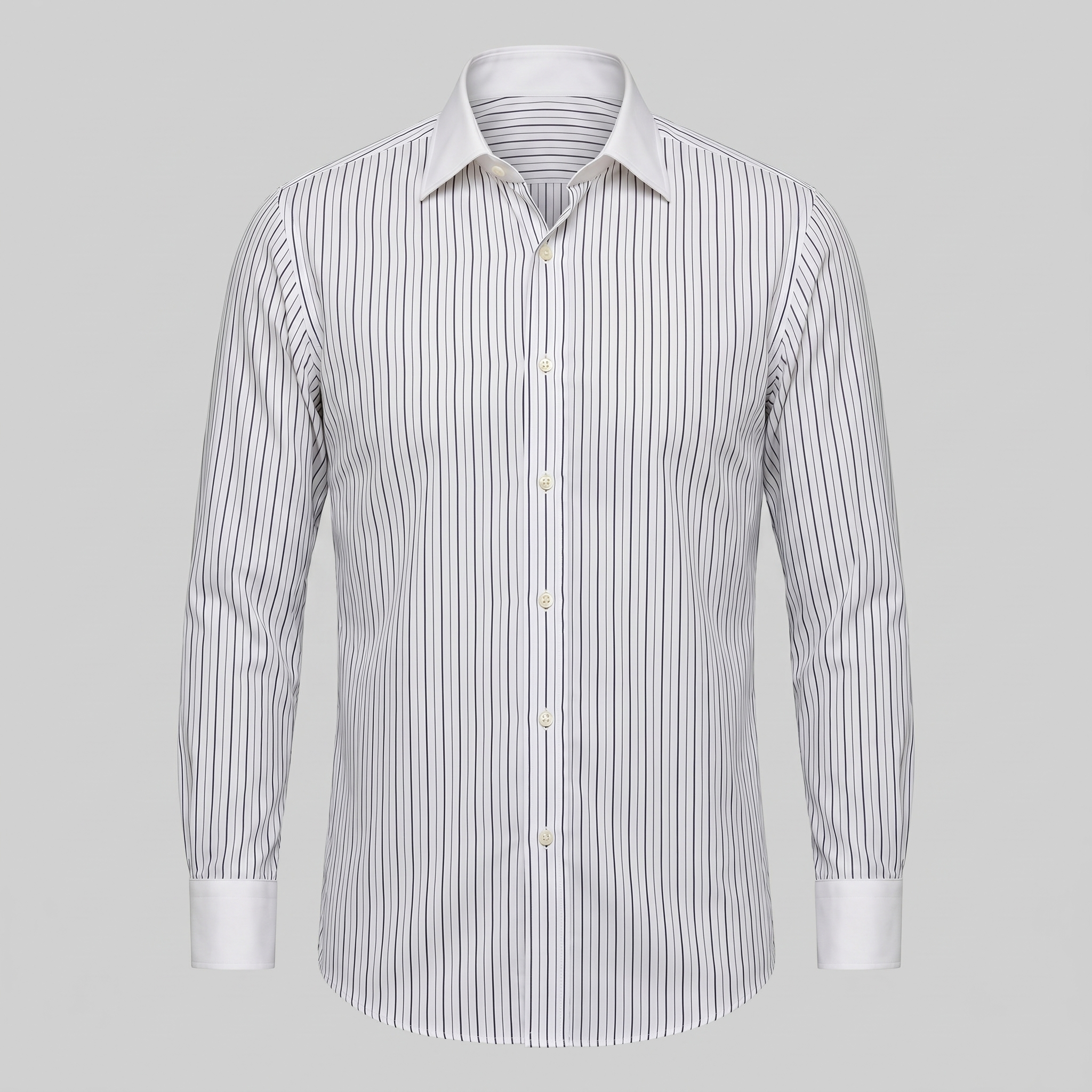 Reinier | Overhemd heren slim fit gestreept - Wit