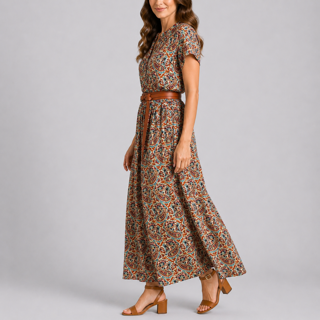 Renske | Maxi jurk met paisleyprint voor dames - view 2
