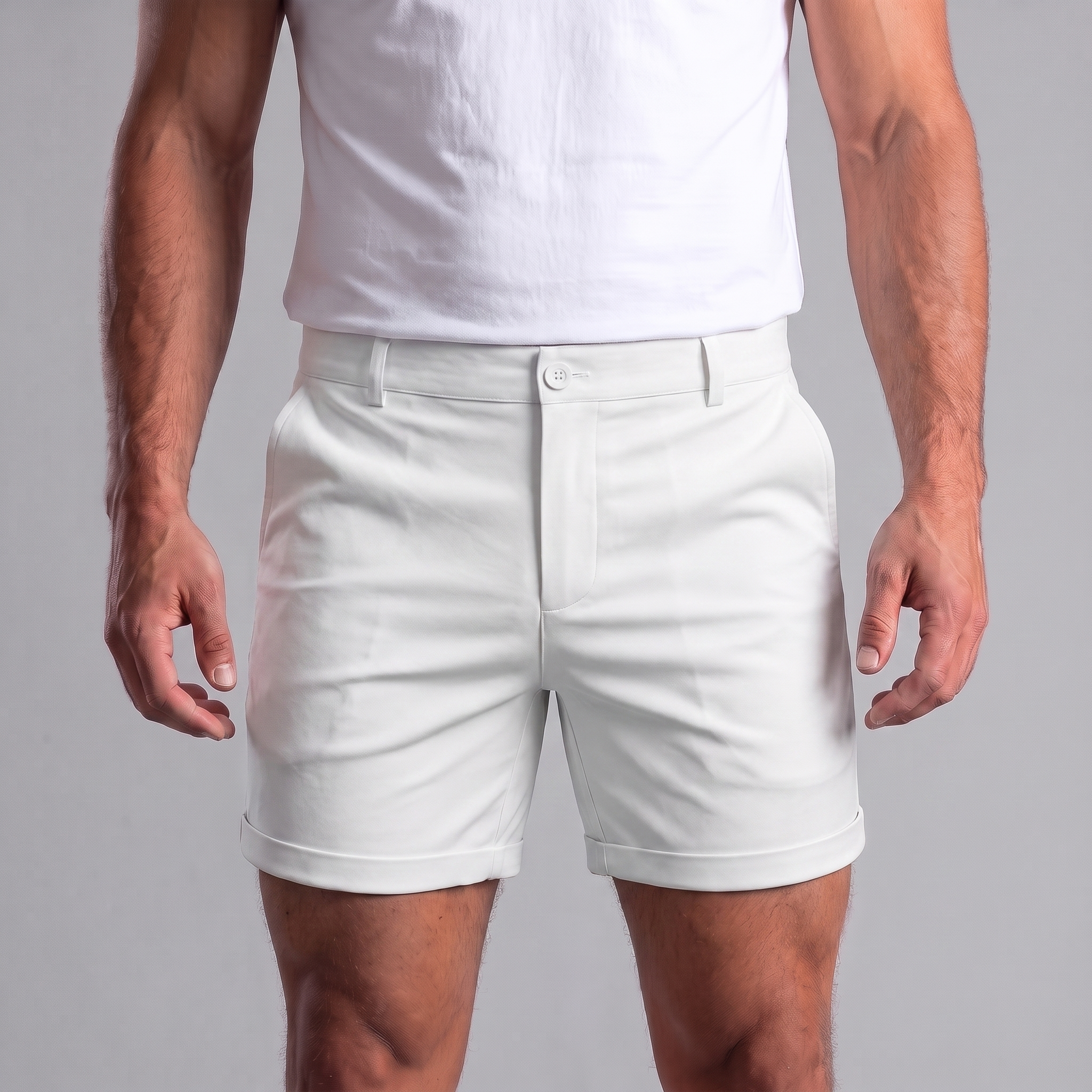 Rik | Chino korte broek voor heren - Wit