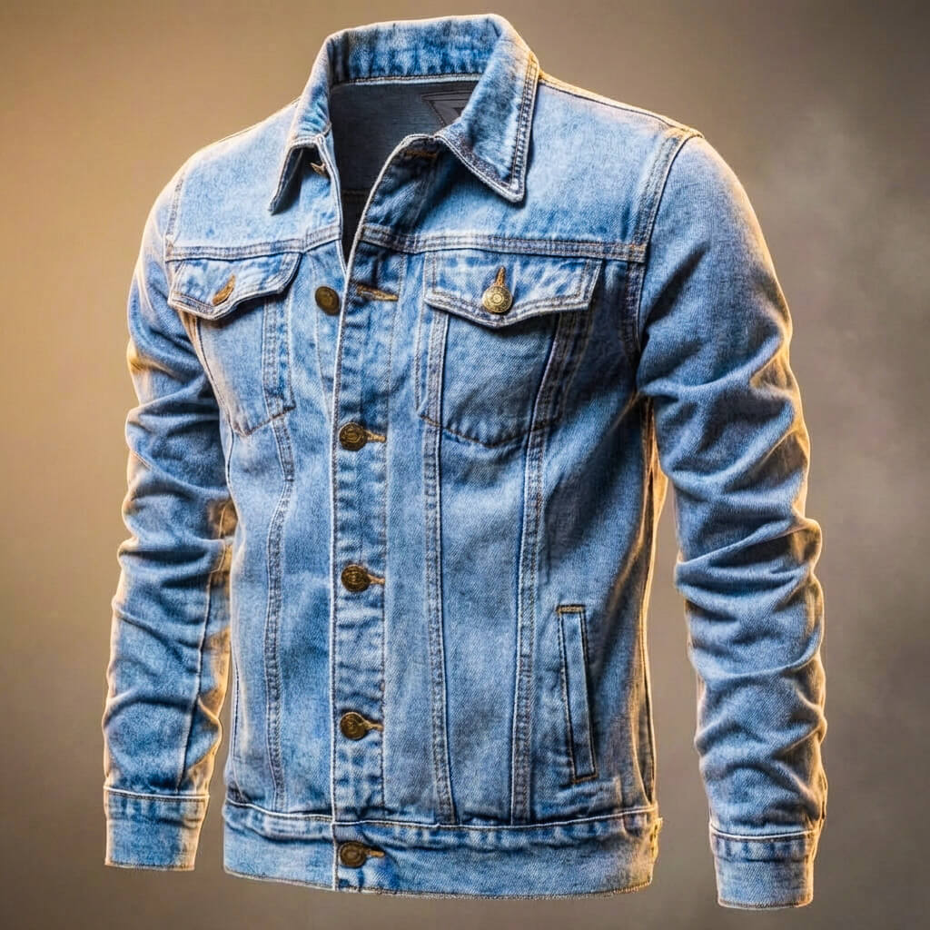 Roelof | Denim jas voor heren - Lichtblauw