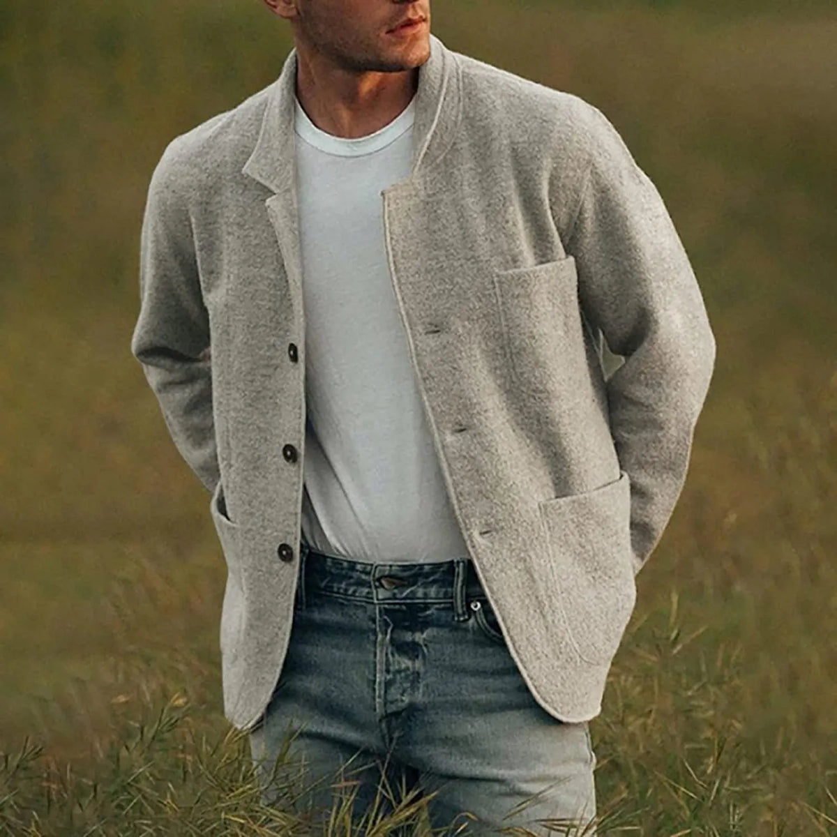 Rogier | Casual blazer voor heren - Grijs