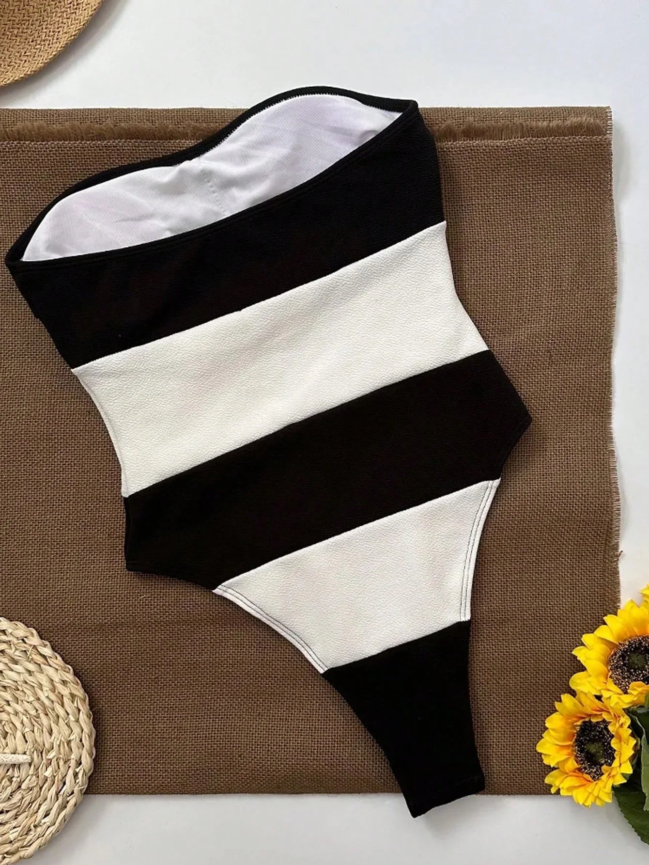 Roos | Strapless gestreept badpak - view 4