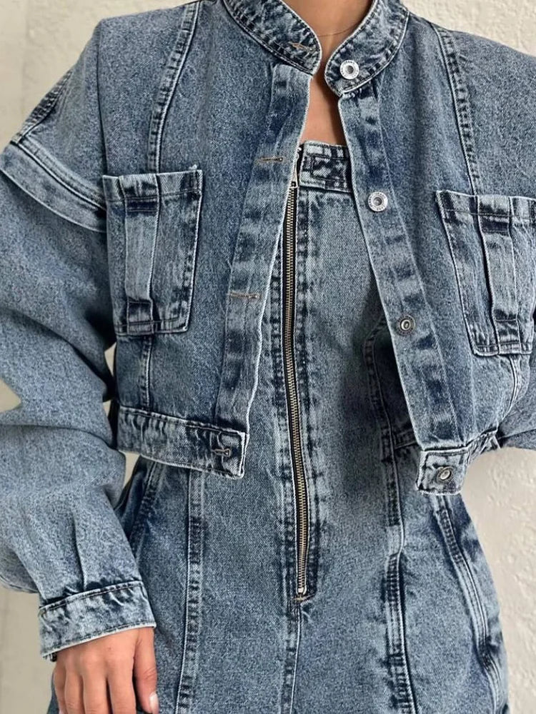 Rosa | Tweedelige denim set voor dames - foto 3