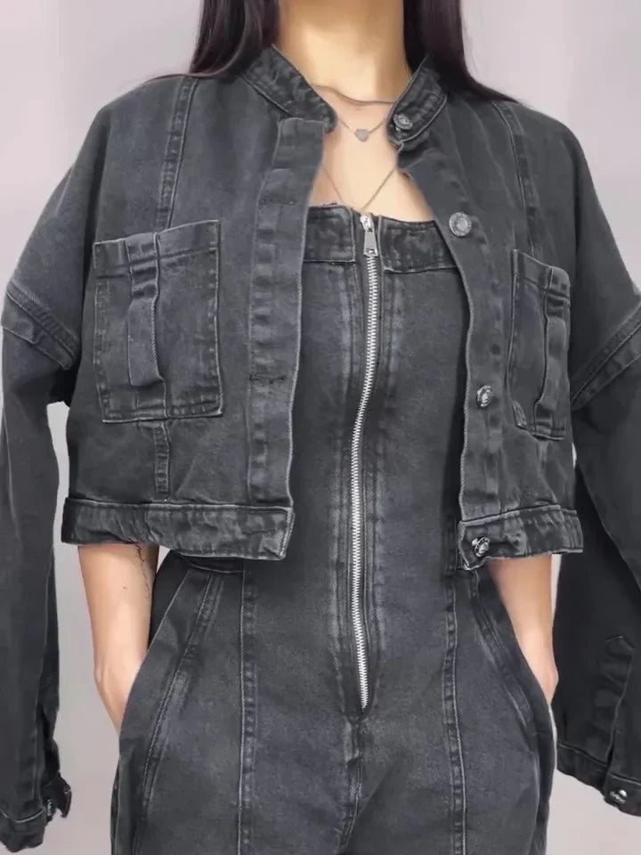 Rosa | Tweedelige denim set voor dames - foto 7