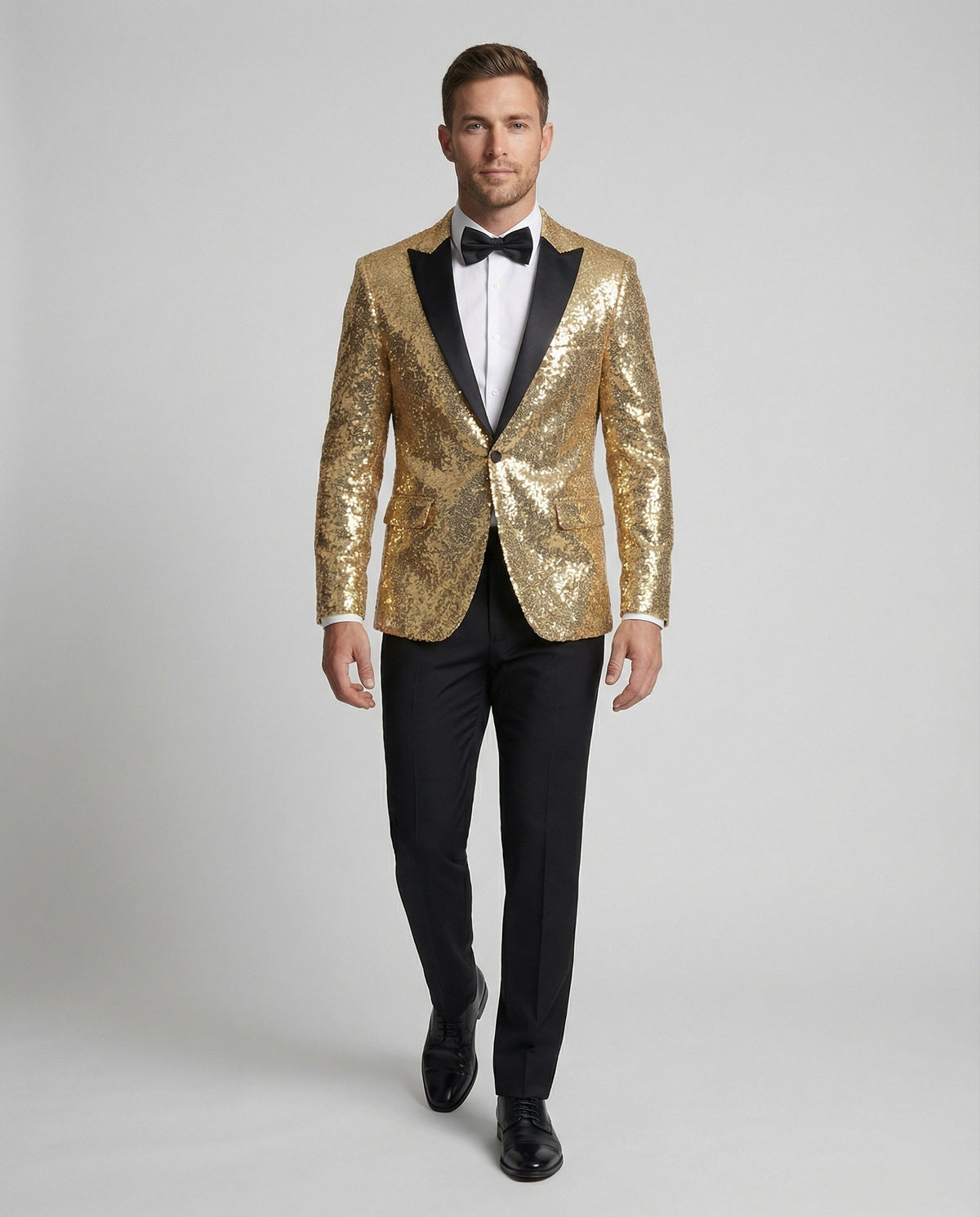 Ruud | Pailletten blazer heren in goud - foto 7