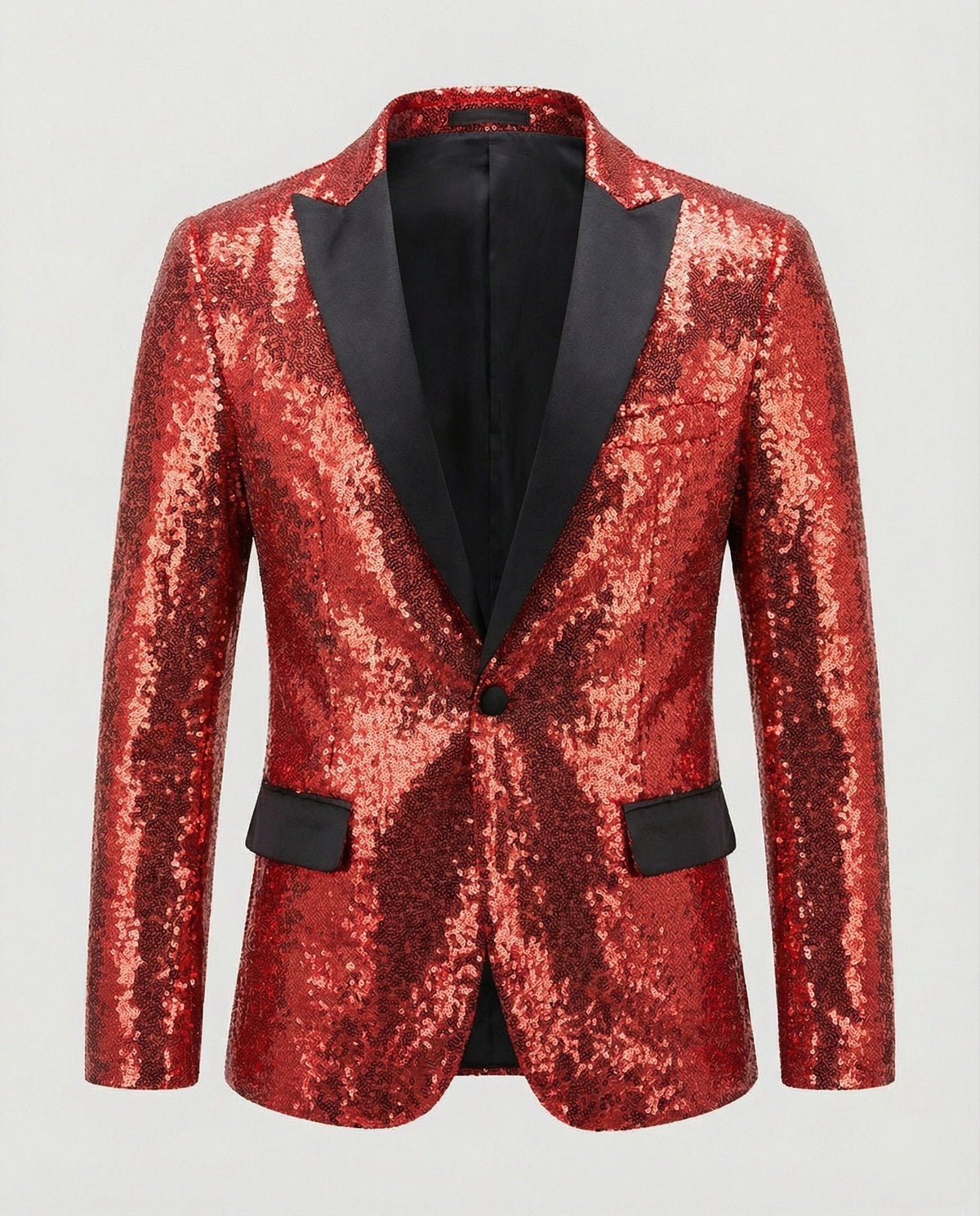 Ruud | Pailletten blazer heren in goud - Rood