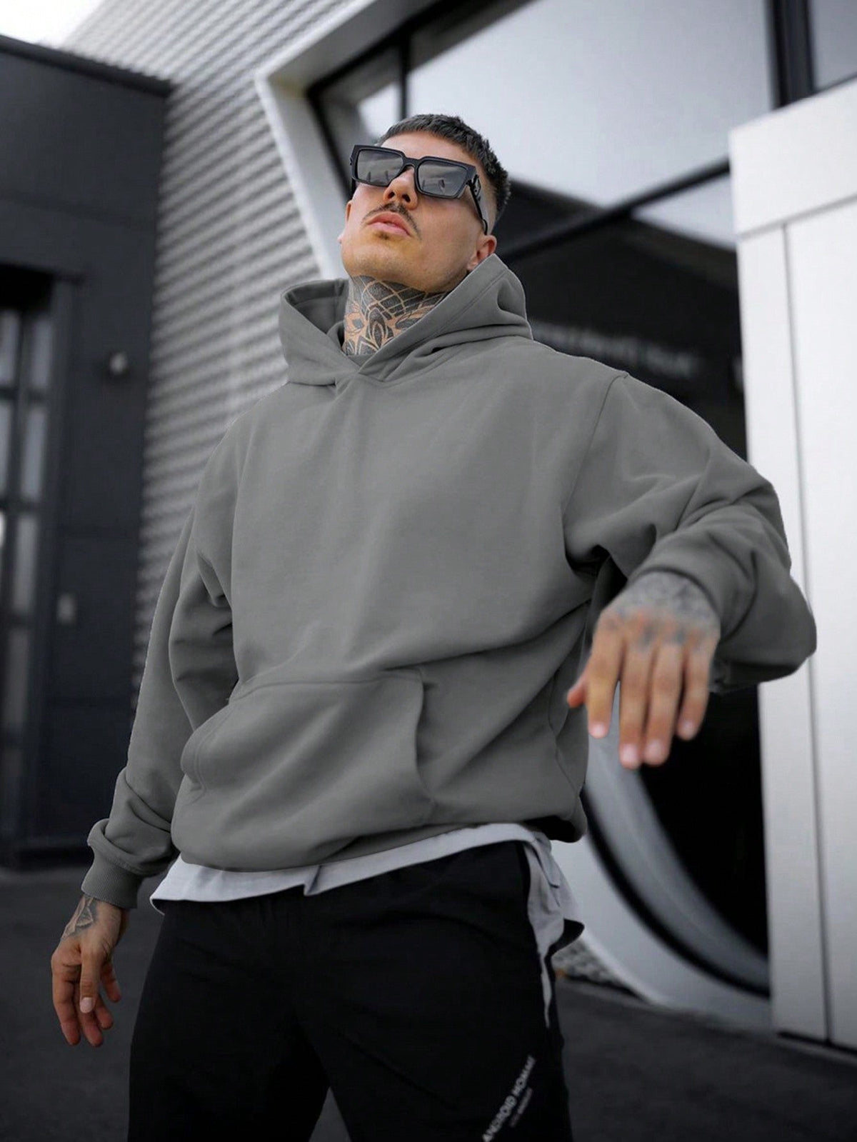 Sam | Oversized hoodie voor heren - Donkergrijs