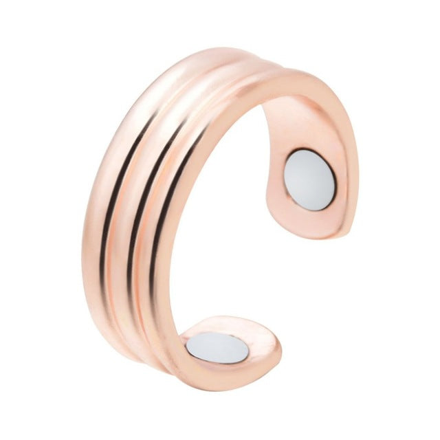 Sam | Verstelbare ring van stainless steel - Roségoud