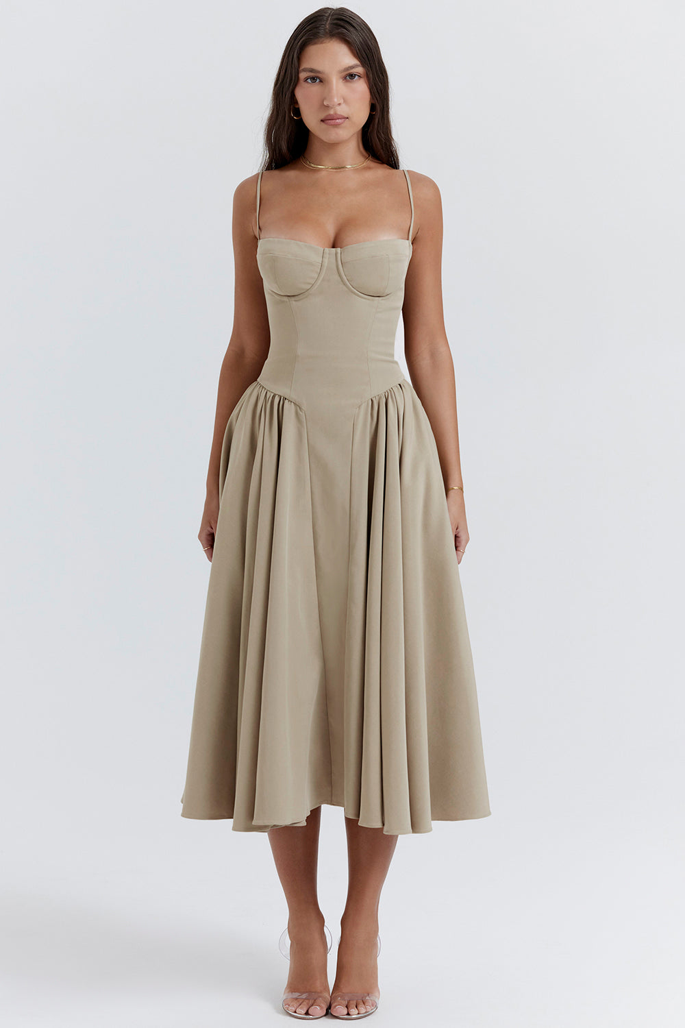 Soraya Dress - Elegante Corset Midi Jurk