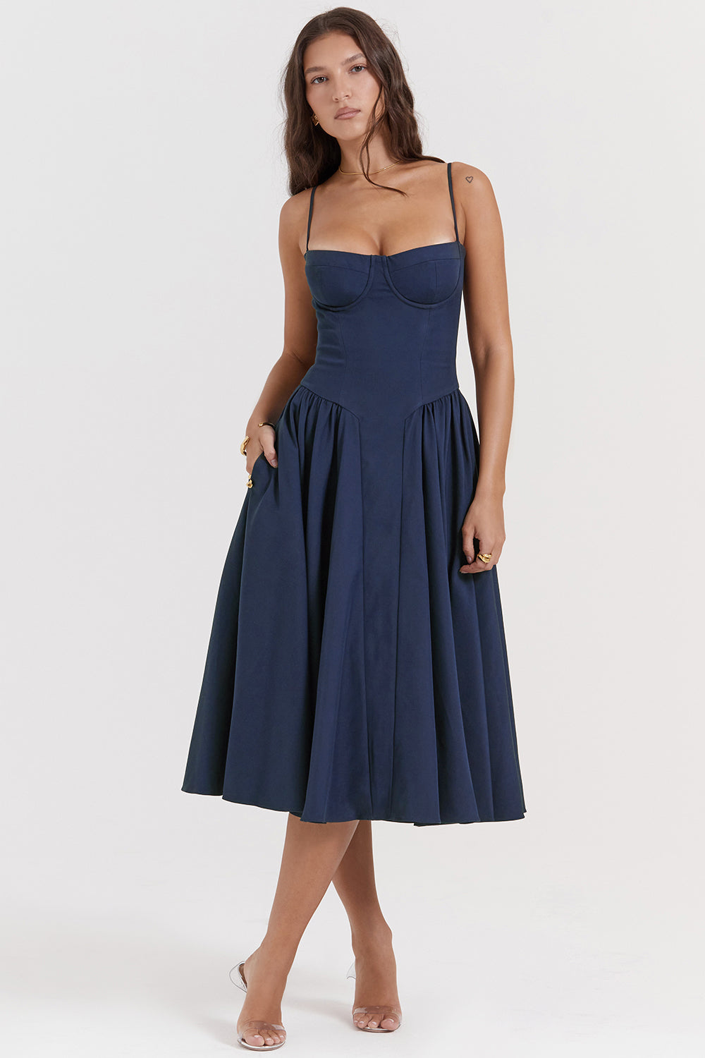 Soraya Dress - Elegante Corset Midi Jurk