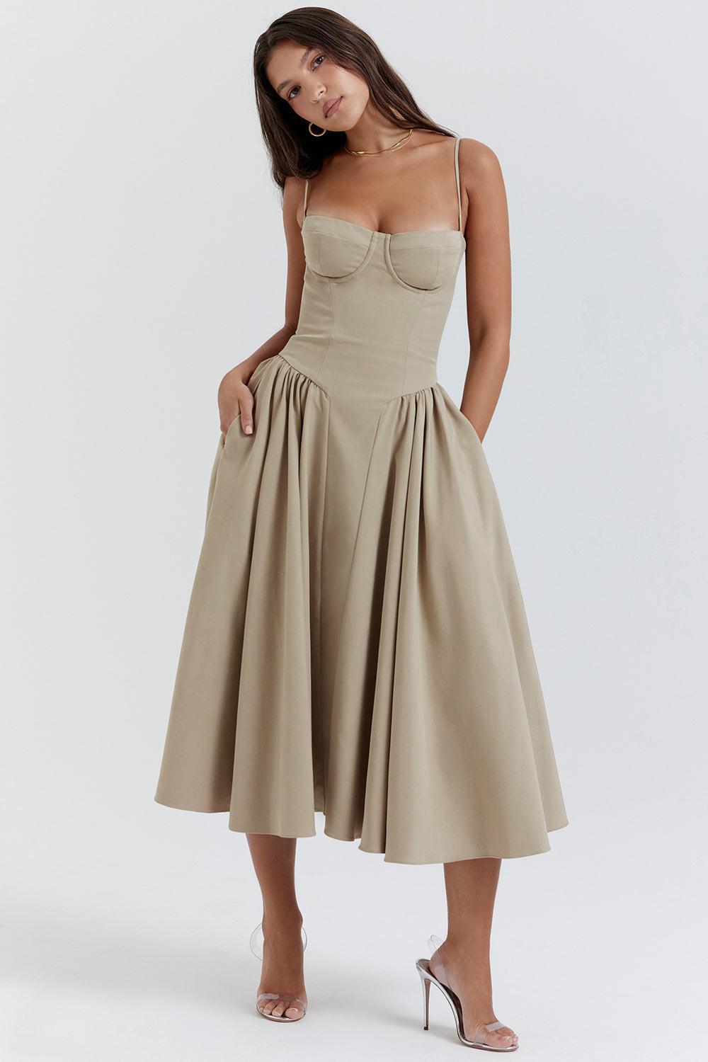 Robe Soraya - Robe midi corset élégante