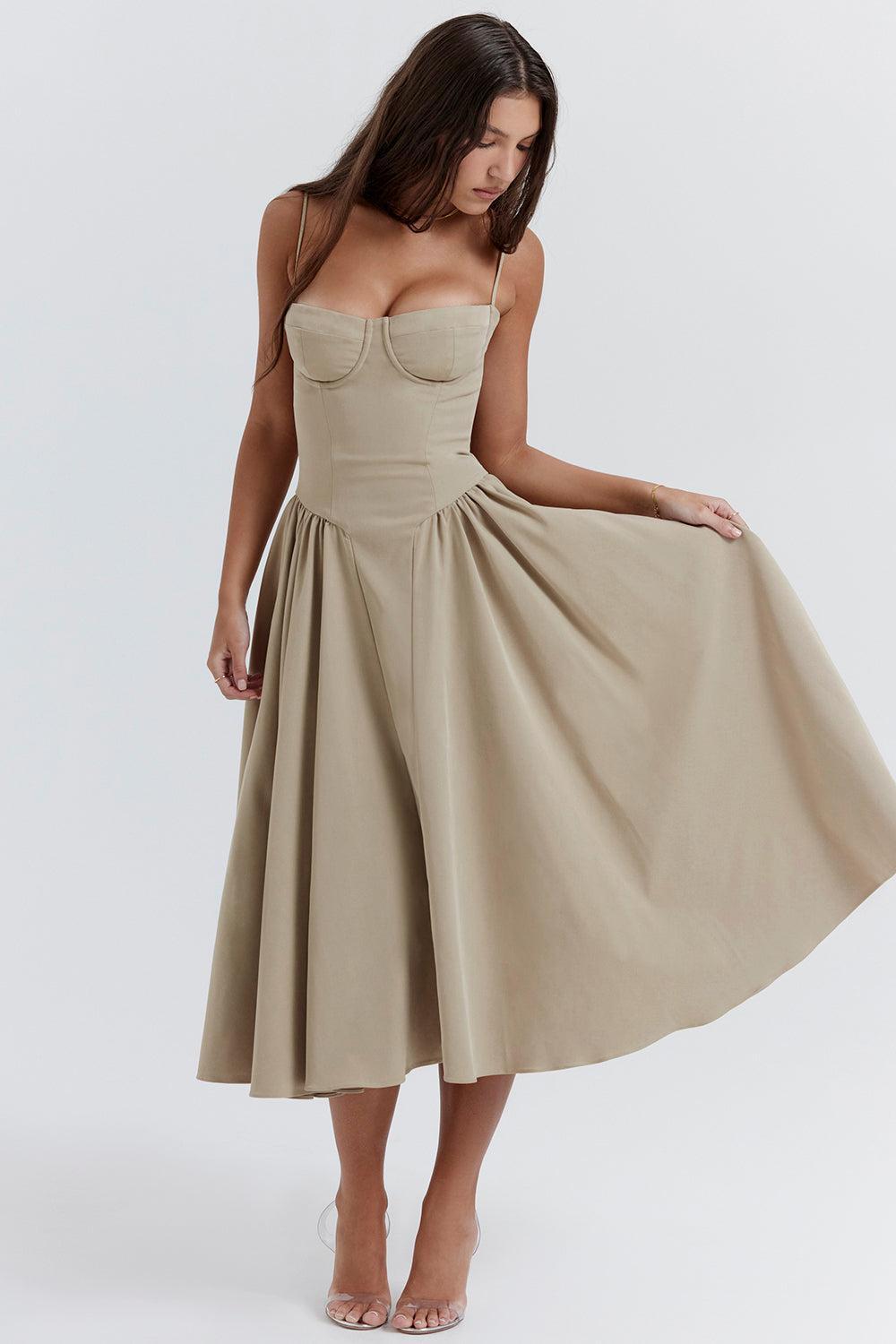Robe Soraya - Robe midi corset élégante