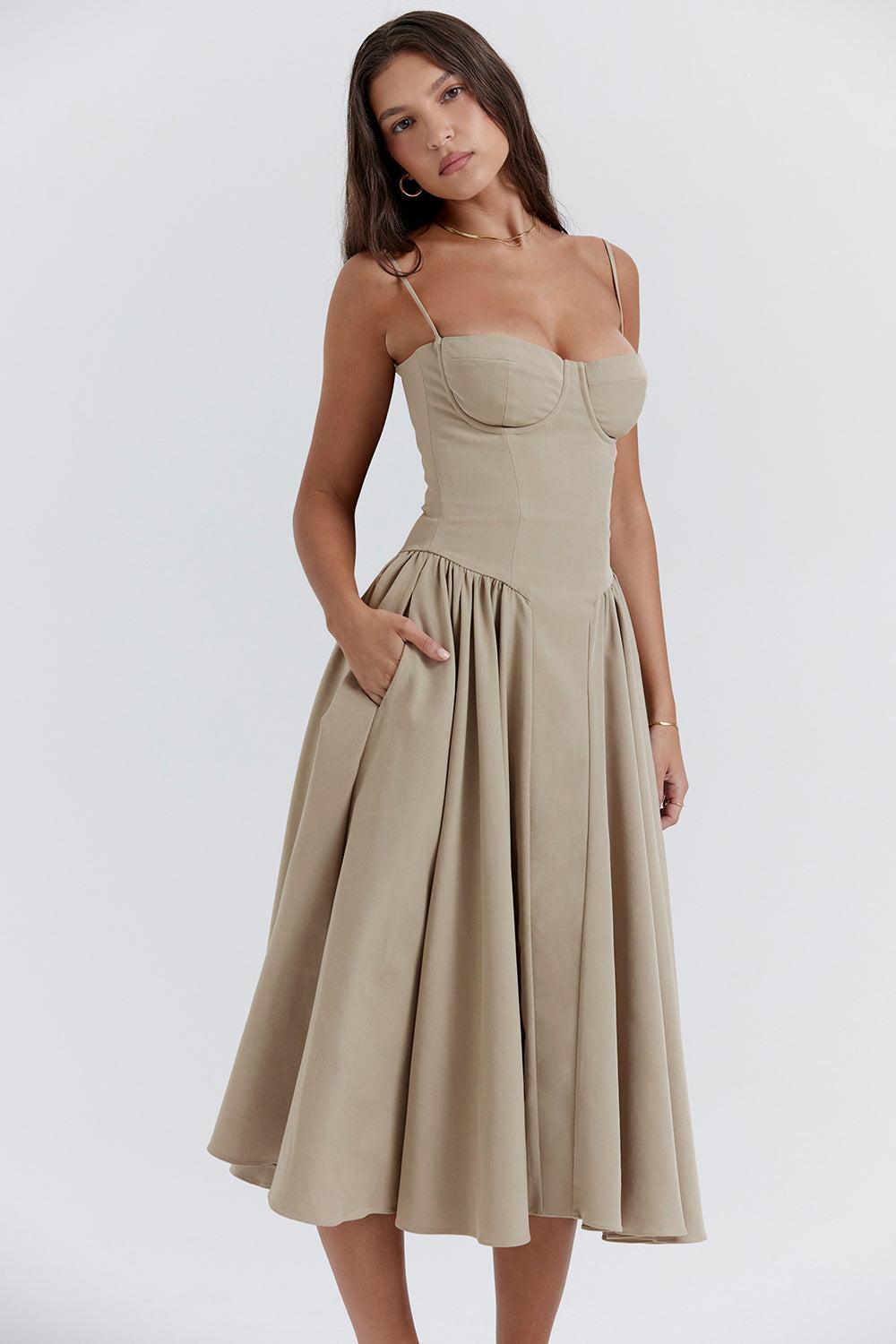 Robe Soraya - Robe midi corset élégante