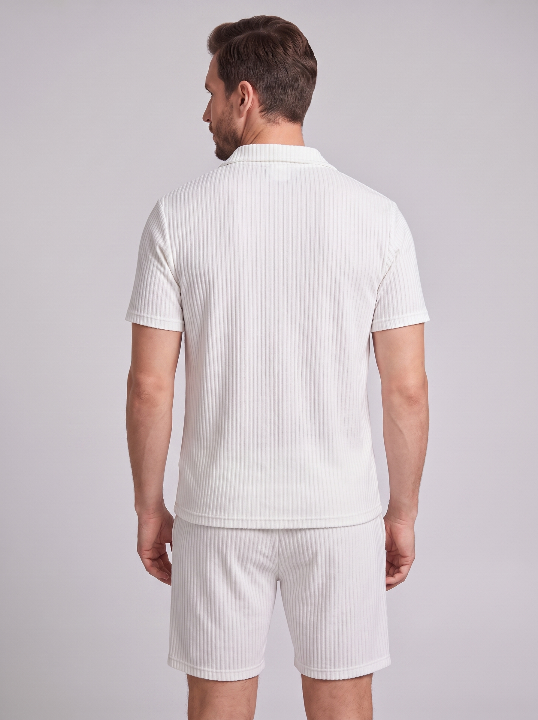 Sjoerd | Geribbelde polo set voor heren - view 10
