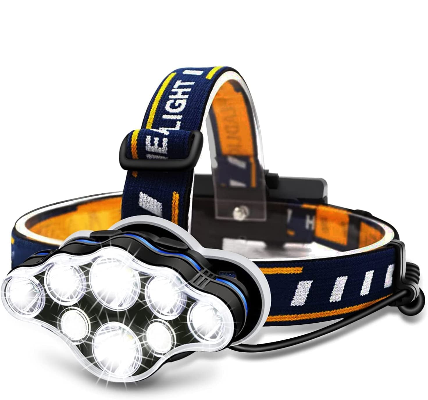 Sjors | Oplaadbare LED-hoofdlamp met 8 leds - view 1