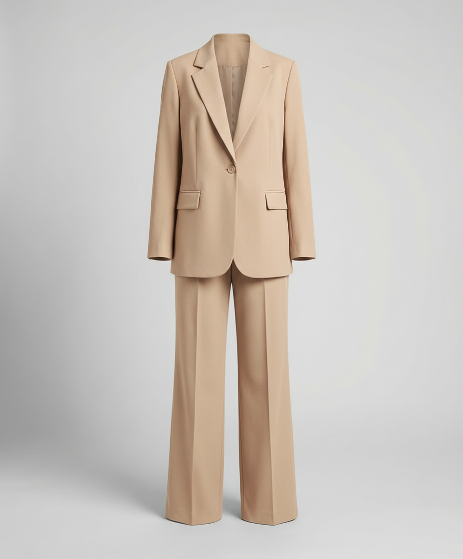 Sophie | Elegant broekpak voor dames, zwart - Beige