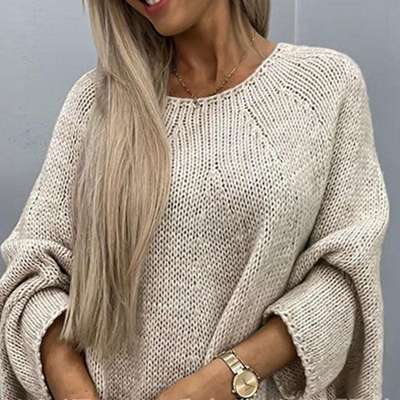 Loelle - Oversized Gebreide Trui met Ronde Hals